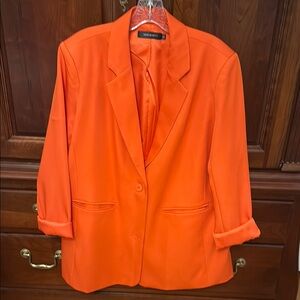 Vibrant Orange Women's Blazer by  Meeokeety
